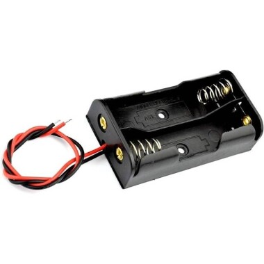 2x AA Battery Holder Box With Pin Without Cover - 4