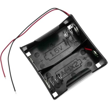 2x LR20 Battery Holder Box With Cover With Switch And DC - 3