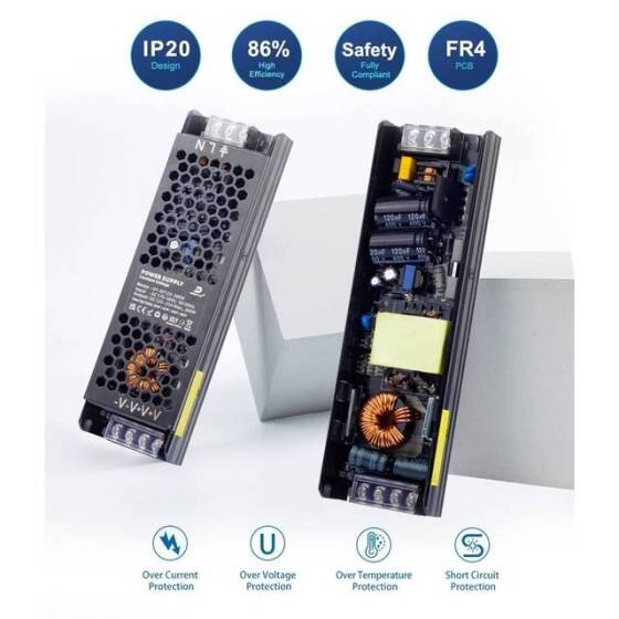 300W 12V 25A Ultra Thin Led Dedicated Power Supply With Fan - 2