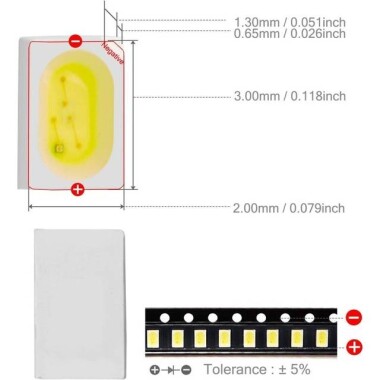 3020 SMD LED White - 3