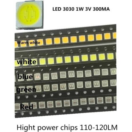3030 0.5W 3V SMD LED Pure Green - 3