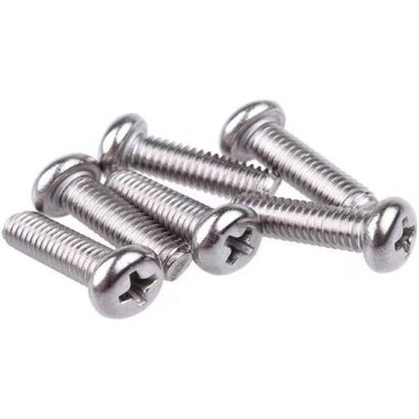 304 Stainless Steel Cross Recessed Pan Head Screw M4 10mm - 2