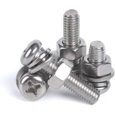 304 Stainless Steel Cross Recessed Pan Head Screw M4 12mm - 1