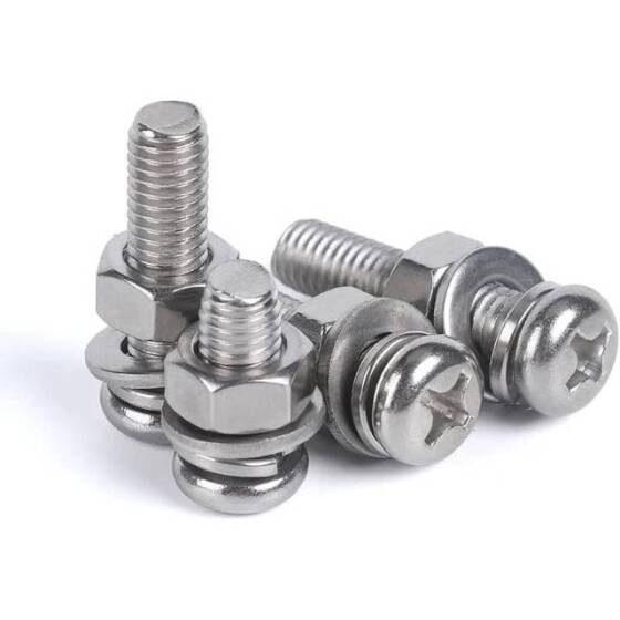 304 Stainless Steel Cross Recessed Pan Head Screw M4 12mm - 3