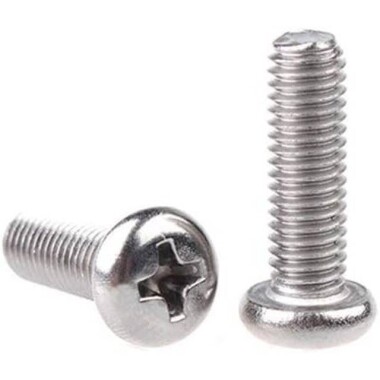 304 Stainless Steel Cross Recessed Pan Head Screw M4 8mm - 1