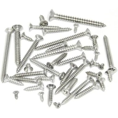 304 Stainless Steel Cross Recessed Countersunk Head Tapping Screws M1-4x4 - 3