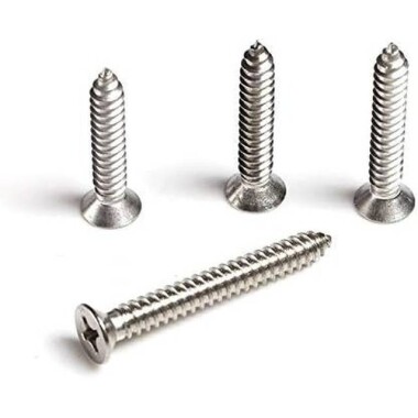 304 Stainless Steel Cross Recessed Countersunk Head Tapping Screws M2x4 - 4