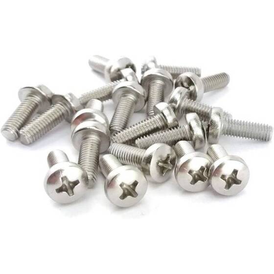 304 Stainless Steel Cross Recessed Countersunk Head Tapping Screws M2x6 - 1