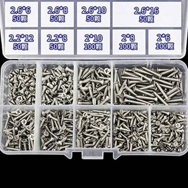 304 Stainless Steel Cross Recessed Countersunk Head Tapping Screws M3x16 - 1