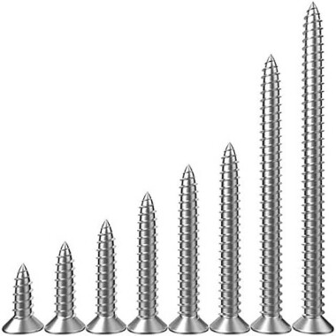 304 Stainless Steel Cross Recessed Countersunk Head Tapping Screws M3x35 - 3