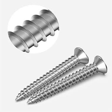 304 Stainless Steel Cross Recessed Countersunk Head Tapping Screws M3x35 - 5