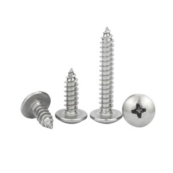304 Stainless Steel Cross Recessed Pan Head Self-tapping screw M3 10mm - 2