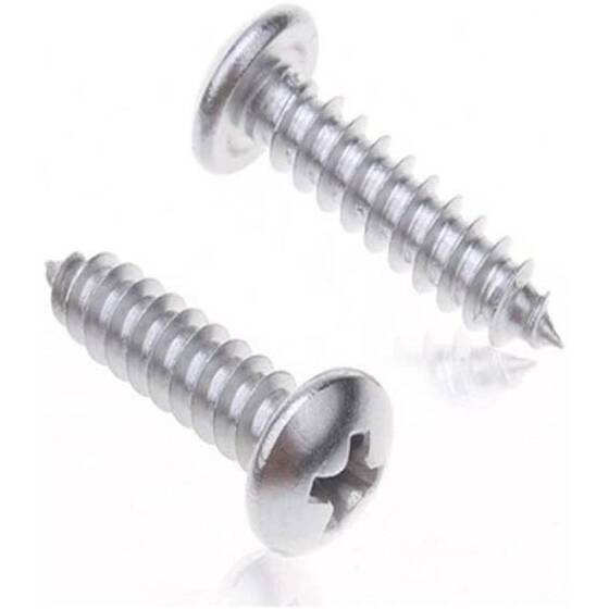 304 Stainless Steel Cross Recessed Pan Head Self-tapping screw M3 12mm - 1