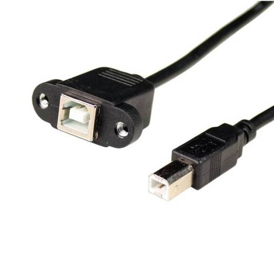 30cm USB 2.0 B Female Socket Printer To B Male Plug Panel Mount Extension Cable - 4