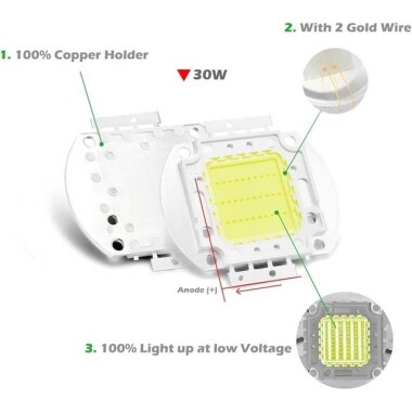 30W SMD High Power LED Bulb Cold White - 3