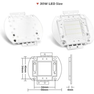30W SMD High Power LED Bulb Pure Green - 5