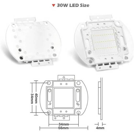 30W SMD High Power LED Bulb Pure Green - 5