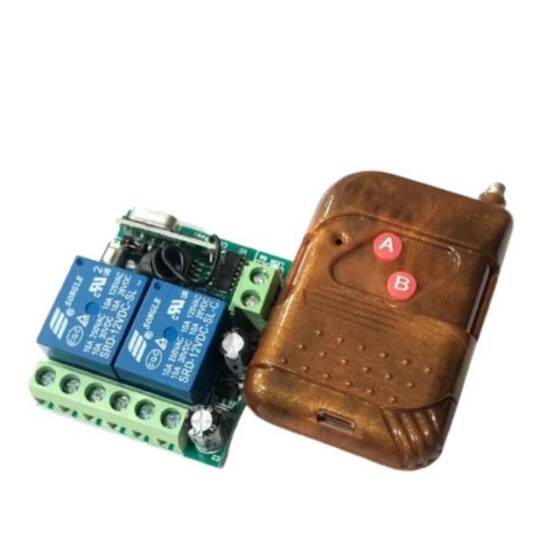 315MHz 12V 2 Channel Relay Module Wireless Remote Control Switch - With Battery - 2