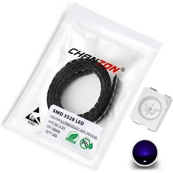 3528 (1210) SMD LED 395-400nm Purple - 1