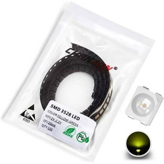 3528 (1210) SMD LED Yellow Green - 1