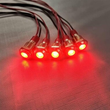 3V 10mm Green LED Indicator Light With 20cm Cable - 4