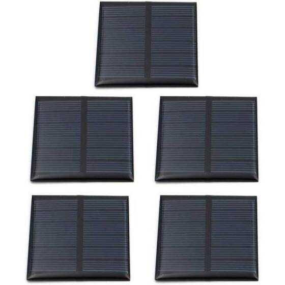 3V 120MA Glue Drop Solar Panel With Lead 15cm Size:55x55mm - 1