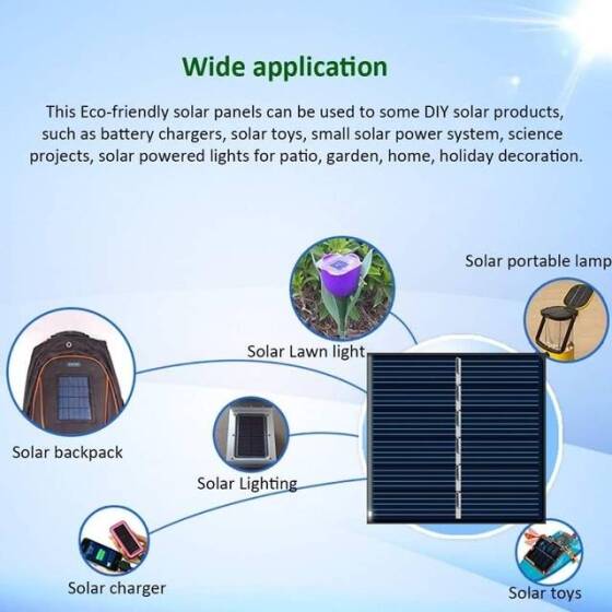 3V 150MA Polycrystalline Drop Solar Panel Size:60x55mm - 5