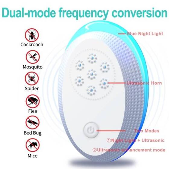 3W Ultrasonic Electronic Pest Repeller EU Plug - 2