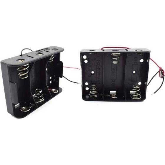 3x LR14 Battery Holder Box Without Cover - 1