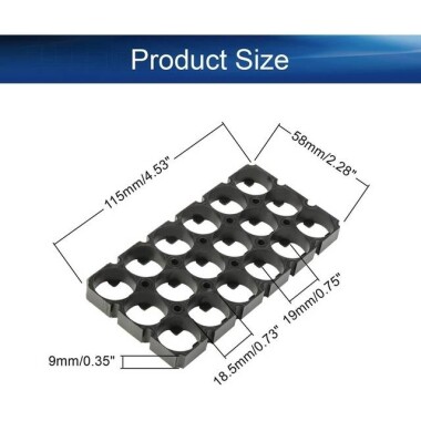 3x6 18650 Battery Holder With 18.5mm Bore Diameter - 3