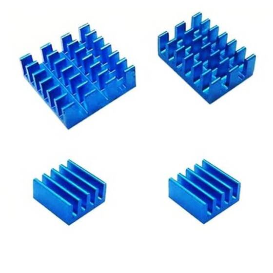 4 Piece Raspberry Pi 4B Aluminum Heatsink Kit - 1