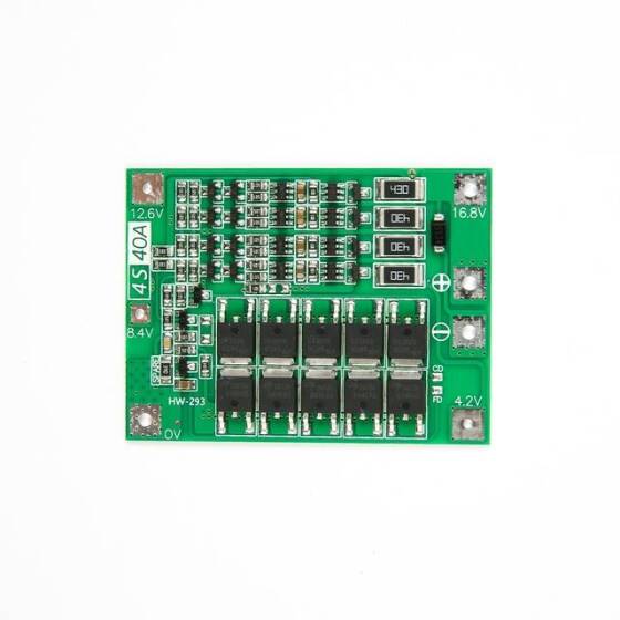 4 Series 40A 18650 Lithium Battery Protection Board 14.8V 16.8V with Balance for Drill Motor Lipo Cell Module - 3