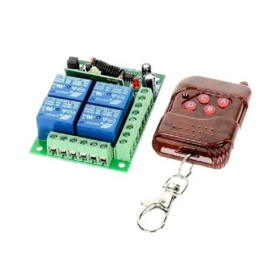 433MHz 24V 4 Channel Relay Module Wireless Remote Control Switch - With Battery - 2