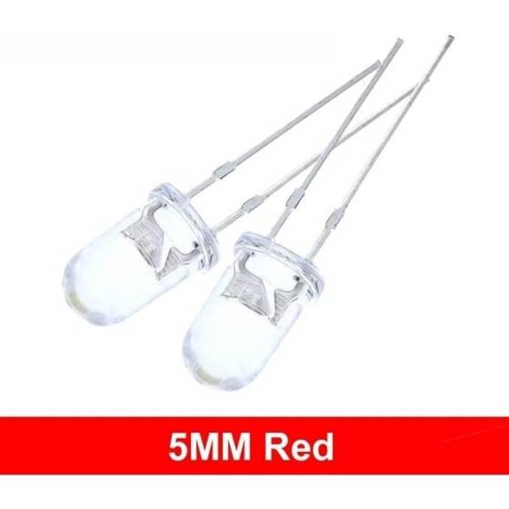 48-72V 5mm Water Clear Ice Blue LED Indicator Light With 20cm Cable - 5