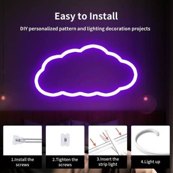 48-72V 5mm Water Clear Purple LED Indicator Light With 20cm Cable - 4