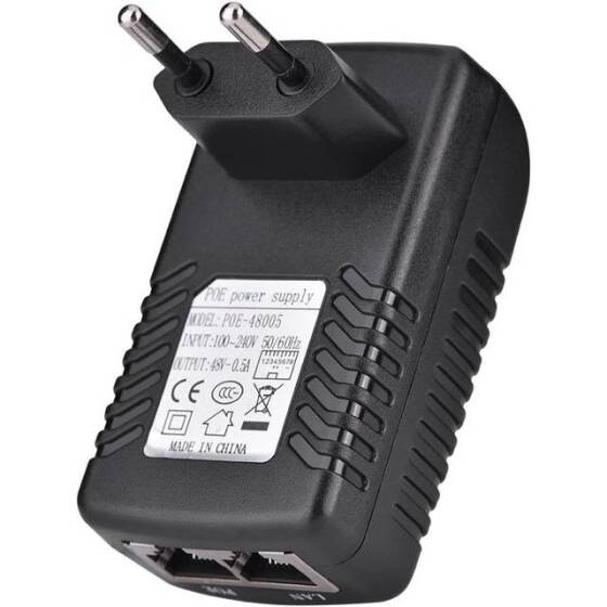 48V 0.5A 100M PoE Injector EU Plug - 2
