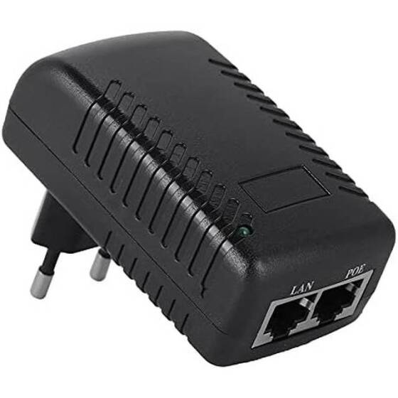 48V 0.5A Gigabit PoE Injector EU Plug - 1