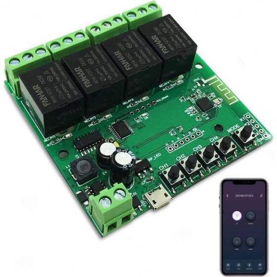 4CH Tuya WiFi Switch Module Intelligent Timing Switch Remote Control - 1