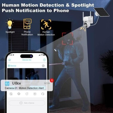 4G Solar Wireless Surveillance Camera -2 Million 4G Traffic Version No Memory Card - 3