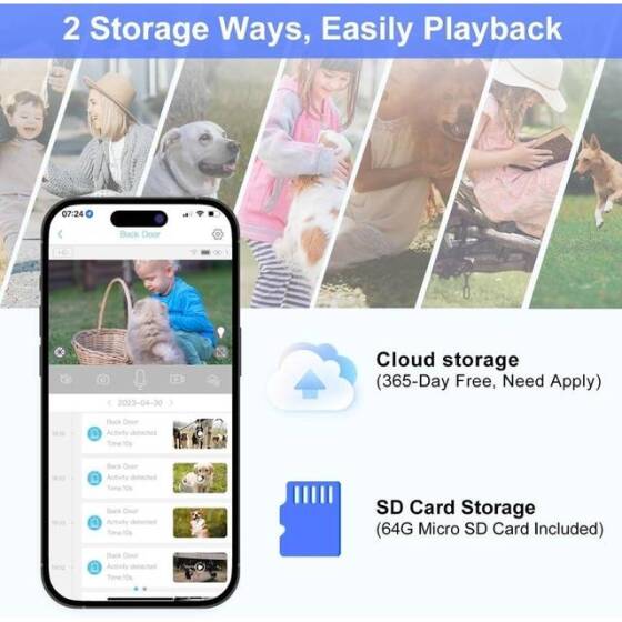 4G Solar Wireless Surveillance Camera - 2 Million WiFi Version No Memory Card - 4