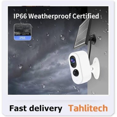 4G Solar Wireless WIFI Surveillance Camera 4G EU Version 4 Batteries - With Battery - 4