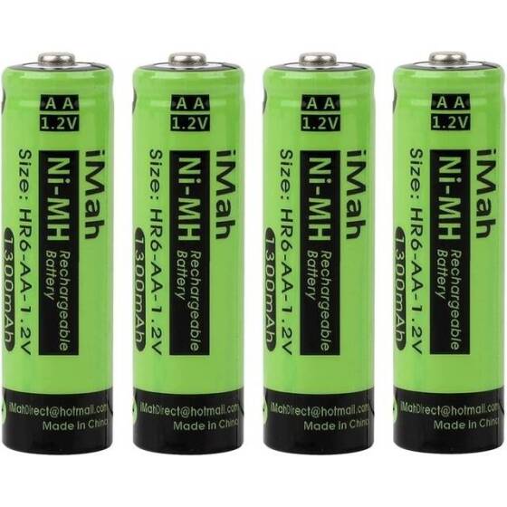 4PCS PALO AA1300MAH Ni-MH Rechargeable Battery - 1