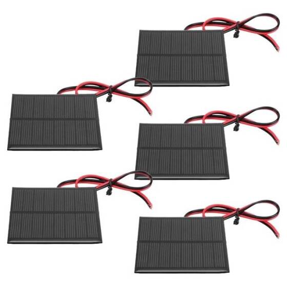 4V 160MA Glue Drop Solar Panel With Lead 15cm Size:70x70mm - 2