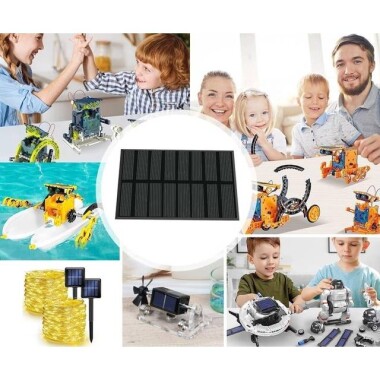 4V 60MA Glue Drop Solar Panel With Lead 15cm Size:55x55mm - 5