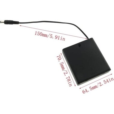 4x AA Battery Holder Box With 15cm Male Dupont Line Without Cover - 2