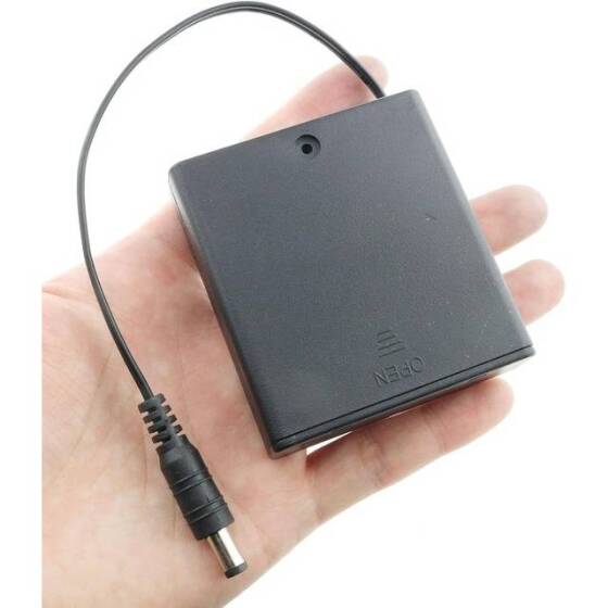 4x AA Battery Holder Box With 15cm Male Dupont Line Without Cover - 5