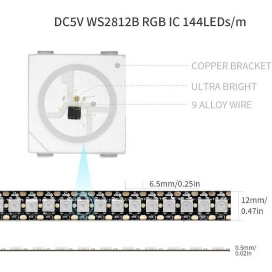 5050 5V 6PIN SMD LED WS2812B RGB - 2
