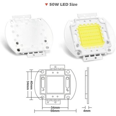 50W SMD High Power LED Bulb Full Spectrum White - 5