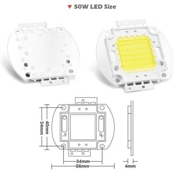 50W SMD High Power LED Bulb Full Spectrum White - 5