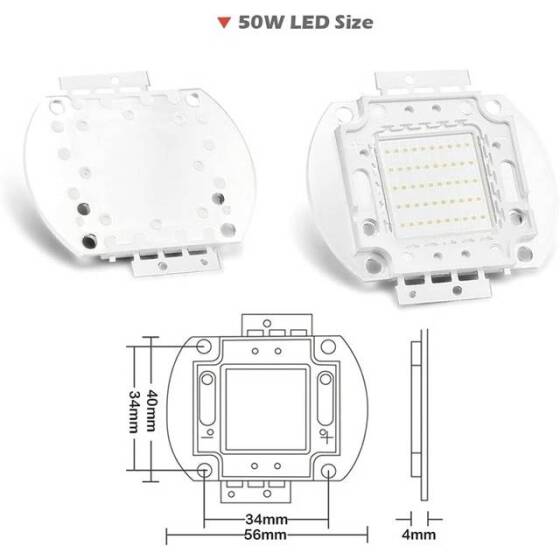 50W SMD High Power LED Bulb Pure Green - 5